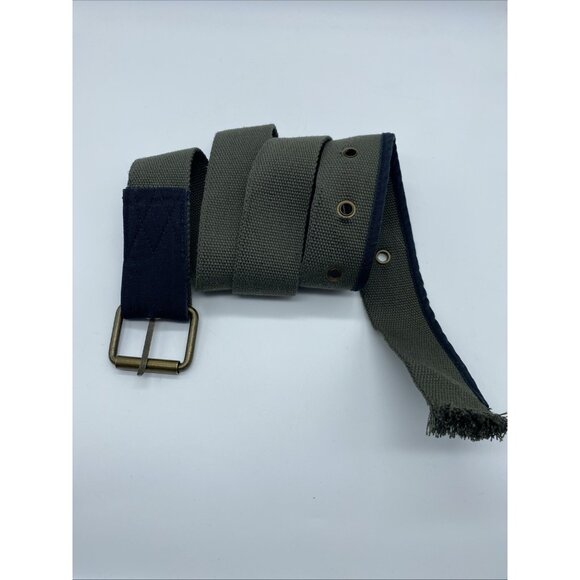 Unbranded Army Green Cotton Canvas Belt Men's Size 32-34 - Picture 1 of 10